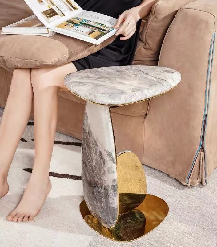 Modern brass side table Modern brass side table