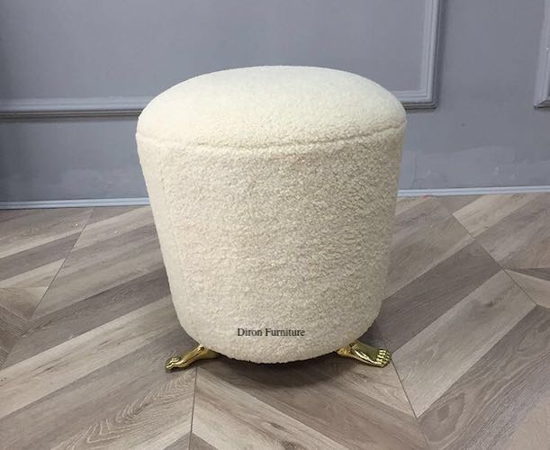 Boucle Fabric Ottoman Boucle Fabric Ottoman