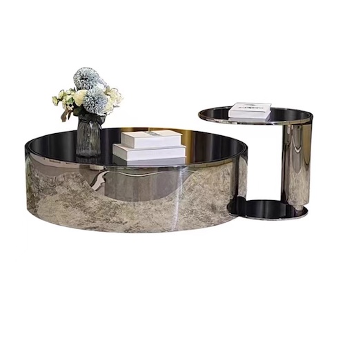 glass and steel nesting table glass and steel nesting table